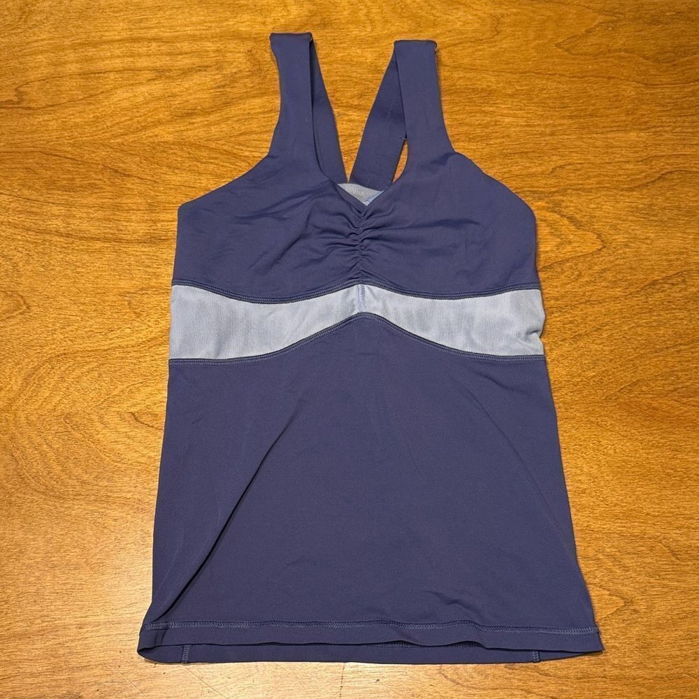 Lululemon Athletica Navy and Gray Tank Top